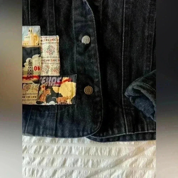 Vintage Apache West Denim Jacket Size Large - Picture 4 of 13